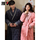 Yalujia Cotton Nightgown Women's Autumn and Winter Thickened and Velvet 2025 New Couple's Pajamas Winter Men's Coral Velvet Bathrobe 8921 Pink XL Three-Layer Long Warm