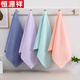 Hengyuanxiang Towels, cotton, thickened face towels, adult household, cotton, absorbent face towel set, wholesale, 4 pieces, 12033 [Orange + Green + Purple + Blue] 4 pieces