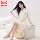 Cat man nightgown for women in spring and summer [pure cotton bathrobe] long-sleeved 2025 new four-season wearable large size mid-length morning robe