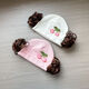 Baby girl hat spring and autumn pure cotton baby fetal cap cute super cute little month old hat playful wig hat new style big red pink wool thread cherry one size fits all 3-6 months pure cotton extra large elasticity does not tie the head