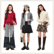 MJ STYLE twist cardigan short skirt suit for women early autumn 2025 new high-end sweater pleated skirt complete set