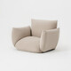 MUJI cushioned sofa, freely adjustable lazy sofa, single/double sofa available for folding bedroom balcony, beige/1 seater