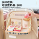 Car seat back water cup holder car foldable small table seat storage bag car multifunctional storage rack for children beige lion monkey