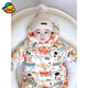 G.duck baby down jacket jumpsuit for men and women, baby outing clothes, winter newborn baby clothes, down jacket, bodysuit, airplane suit + free hand and foot covers (ready stock) 66 cm suitable for (0-6 months)