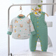 Disney (Disney) Winter Thickened Newborn Infants and Children's Cotton Clothes Suits for Men and Women Baby Handmade Pure Cotton Suspenders Cotton Pants and Jackets T2002 Suit Dual-purpose Gear-Yellow Rabbit 73 (4-8 Months)