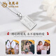 Lao Fengxiang pt950 platinum small gold bar necklace for women, platinum rich small gold brick pendant, Valentine's Day birthday gift for girlfriend, platinum small gold bar pendant, about 5.4g, free sterling silver chain + brand gift box