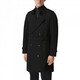 BURBERRY New Year's Gift Burberry Chelsea Solid Color Plaid Trench Coat Men's Black Black One Size 44