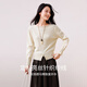 Xiangying French one-neck sweater women's long-sleeved 2025 winter new style waist loose lazy white sweater Lubai S 155/80A/85-95Jin Jin equals 0.5 kg
