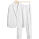 DK high-end men's white suit men's spring and autumn new solid color business slim Korean style casual two-piece set white 2XL