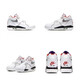 
AJNIKERAIR NIKE pure original Flight89 basketball shoes black, white, red, white, blue and white laser AJ4 brother model Chicago NIKE FLIGHT89-white black olive single layer 36