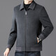 JINBA pure wool jacket men's autumn and winter high-end middle-aged men's thick lapel woolen jacket men's jacket navy blue M