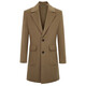 Angel Bird double-sided woolen long coat men's casual lapel thin coat EBS234201U beeswax color M 46