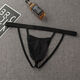 Slutty men's double thong M tight sexy personalized breathable transparent butt-lifting mesh men's underwear, a pair of black 90160Jin Jin equal to 0.5 kg, inner wear