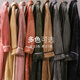 Fenton autumn and winter new thickened flannel couple nightgown women's winter long coral velvet bathrobe men's pajamas home clothes