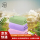 Imabari (IMABARI) JD Logistics Japan direct mail Imabari (IMABARI) towel square towel small towel pure cotton soft pink purple green towel 3 combination pack 1