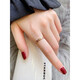 Junshi French designer ring designed for women with light luxury feel 18k gold rose gold No. 4 (finger circumference 48mm)
