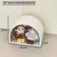 Yusen Yisen Belle display stand small doll display cabinet figure storage box blind box display box transparent acrylic storage box white arch seal display box (magnetic opening and closing, no odor)