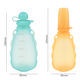 Zuozhixun rice cereal suction bag, puree bag, baby food bag, bottle, silicone soft spoon, baby rice cereal artifact food bag, orange food bag 180ml, with straight drinking head + food spoon + straw, 1 pack