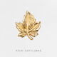 Kaflink (KFLK) silver gold maple leaf brooch high-end lapel pin button collar button collar corner button suit clothing accessories men's badge breast button XZ-K019 gold 1 piece