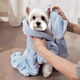 Hippie dog pet bath towel, dog wearable towel, extra large, super absorbent, thickened, quick-drying, small dog and puppy bath towel, Bondi blue 1 piece L (chest 70cm, back length 50cm, height 50cm)