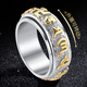 MZMZ platinum men's ring pt950 platinum index finger ring decoration to attract wealth, Valentine's Day birthday gift for boyfriend, same day/next day delivery - light luxury six-character mantra rotatable ring ring number remarks