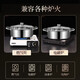 Stainless steel right angle pot large capacity soup pot household fish scale bottom shabu shabu hot pot induction cooker universal non-stick pot quality model 32CM + lid + hot pot spoon colander