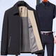 Hengyuanxiang Dad Spring Outer Suit Middle-aged 40 Dad 50 Years Old Middle-aged Men Spring and Autumn Grandpa Thin Jacket Set Black + Fake Two Pieces + Pants M 170 Suitable for 95-105 Jin Jin is equal to 0.5 kg