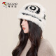 Woodpecker (TUCANO) fashionable versatile woolen hat for women with wool rabbit fur national trend lion hat fisherman hat temperament bucket hat covering basin hat