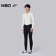 MBO Quick-Dry men's autumn and winter moisture-absorbent, quick-drying and antibacterial multi-functional long-sleeved cycling base shirt B140 warm snow white 4-16 M