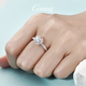 GsunG platinum diamond ring for women, brilliant PT950 pure platinum ring, fashionable and shiny proposal, wedding and Chinese Valentine's Day gift. Priced by gram. Contact before bidding.