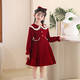 Girls Dress Autumn Clothing 2025 New Children's Clothing Autumn and Winter Skirts Fashionable Rich Family Princess Dress Autumn 2887 Red 120