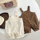 Ins Korean style infant clothes, summer clothes for men and women, all-match open overalls jumpsuit, outdoor climbing suit, khaki 66cm 66cm