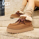 UGG Autumn Women's Fashionable and Comfortable Round Toe Warm Lace-up Casual Lazy Shoes 1143954CHE|Maroon 37