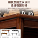 Fuhe solid wood leg computer desk bedroom office desk narrow side long table home student writing desk simple study table push solid wood thick legs wilderness wood color 120 single table