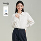Tumanduo white long-sleeved shirt for women 2025 autumn new professional formal top commuting interview wear shirt blue L