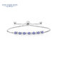GEM STONE KING 1.2 carat tanzanite bracelet for women 925 silver adjustable full diamond colorful jewelry as a birthday gift for girlfriend