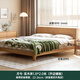 Genji Wood Language Solid Wood Bed Bedroom Double Bed Nordic Log Style Oak Yuexi Large Board Bed 1.8*2.0m Low Bunk Jingxiangjia