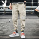 Playboy (PLAYBOY) overalls men's autumn and winter pants men's loose casual pants men's trendy leggings men's pants light khaki XL