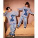 Gongdie thermal storage type Disney Stitch couple pajamas for women soft winter half velvet home clothes for men