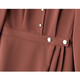 Ehangy Luxury High-End Brand Dress для женщин 2025 Осень Осень Новый драпированный темперамент Слим и высококачественная красивая юбка кирпич Red M