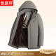 Hengyuanxiang versatile cotton coat men's 2026 winter dad's clothing new velvet thickened cold-proof cotton jacket middle-aged and elderly cotton coat jacket 79-3R blue XL 180 115-130Jin Jin equals 0.5 kg