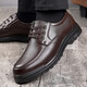Rote Libelle gleiche Style Top -Layer Cowhide Herrenschuhe für Herrengeschäft Casual Lederschuhe für Männer modische atmungsaktive Schuhe für britische lässige schwarze Schuhe 6627 42
