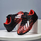Children's football shoes Velcro breathable training shoes TF broken nails Boys Falcon 25 lawn competition special 6199 black and red 33