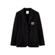 Shuiyunjian College Style Small Suit Jacket Women's Black Straight Shoulder Suit High Intellectual Long Sleeve Top 2026 Spring New Black M
