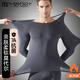 Modal Ultra-Thin Thermal Underwear Men's Seamless Slim Bottoming Autumn Clothes Autumn Pants Men's Suit Large Size Antibacterial Autumn and Winter Super Soft Modal 7A Antibacterial Tungsten Black-Round Neck Suit XL Recommended 130-145 Jin Jin equals 0.5 kg