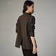 Late White Off-Size Clearance 2026 Spring Lyocell Linen Shoulder Suit Top Temperament Versatile Suit Jacket Women Brown M