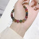 Shimei Natural Tourmaline Bracelet Colorful Tourmaline Bracelet New Watermelon Tourmaline Candy Love Gift with Certificate 6mm Rainbow Tourmaline (Young Model)