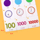 
Aijp digital card baby early education can't tear it 0-100 digital card addition, subtraction, multiplication and division graph cognitive card gift