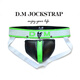 DM men's underwear low-waisted sexy thong convex U convex sexy temptation double button fashion white M_Weight 100-115Jin Jin equals 0.5 kg