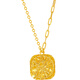 Saturday Fortune Sparkling Sugar Cube Gold Necklace Pendant Birthday Gift Price A0613172 Approximately 4.15g 40+5cm
